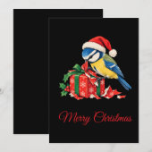 クリスマスカード 冗談シジュウカラ (正面/裏面)
