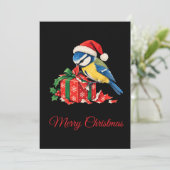 クリスマスカード 冗談シジュウカラ (スタンド正面)