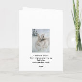 クリスマスカード – 冬のウサギ (裏面)