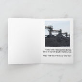 クリスマスカード -- 切札のおかげで石炭のの固まり! サンキューカード (内部)