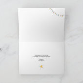 クリスマスカード 動物たちがツリーを飾る カード (内部)