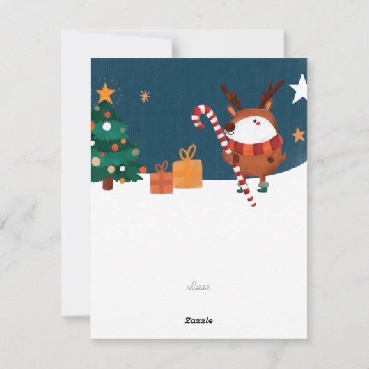 クリスマスカード – 動物 (裏面)