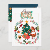 クリスマスカード – 動物 (正面/裏面)