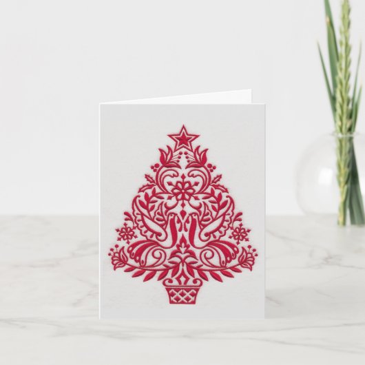 クリスマスカード – 北欧クリスマスフォークアート (正面)