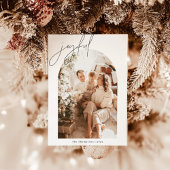 クリスマスカード 喜び | 現代のホリデー フォトカード 招待状