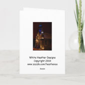 クリスマスカード – 夜のモントリオール教会 (裏面)