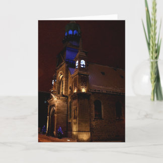 クリスマスカード – 夜のモントリオール教会