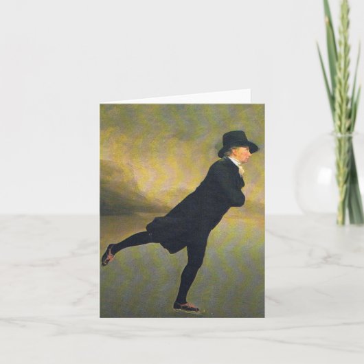 クリスマスカード-大臣スケートで滑る シーズンカード (正面)