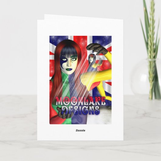 クリスマスカード、妻のクリスマス、Mooの雪だるま シーズンカード (裏面)