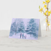クリスマスカード – 帰り道 カード (黄色い花)