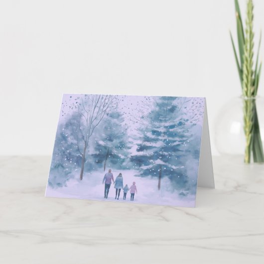 クリスマスカード – 帰り道 カード (正面)