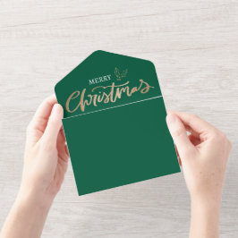 クリスマスカード 常緑のレシピ 写真 クリスマス オールインワン招待状
