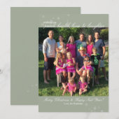 クリスマスカード – 平和、健康、愛、笑い (正面/裏面)