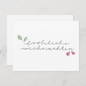 クリスマスカード 手書き シーズンポストカード (正面/裏面)