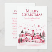 クリスマスカード 招待状 (正面/裏面)