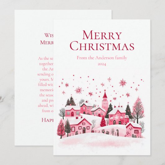 クリスマスカード 招待状 (正面/裏面)