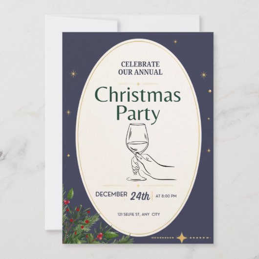 クリスマスカード 招待状 (正面)