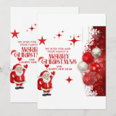 クリスマスカード 招待状 (正面/裏面)