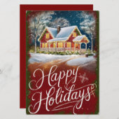 クリスマスカード 招待状 (正面/裏面)