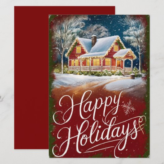 クリスマスカード 招待状 (正面/裏面)