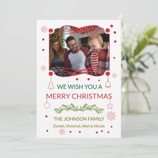 クリスマスカード 招待状 (スタンド正面)