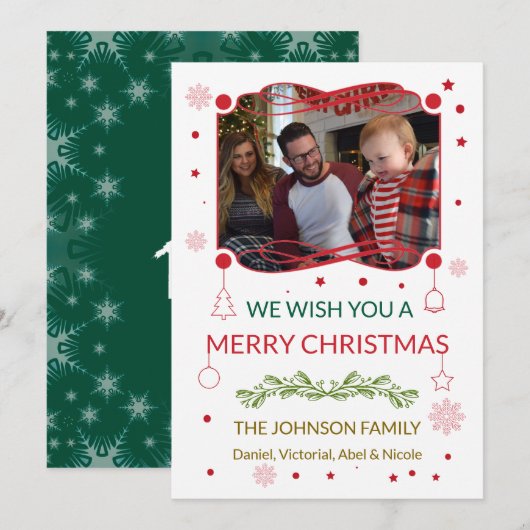 クリスマスカード 招待状 (正面/裏面)