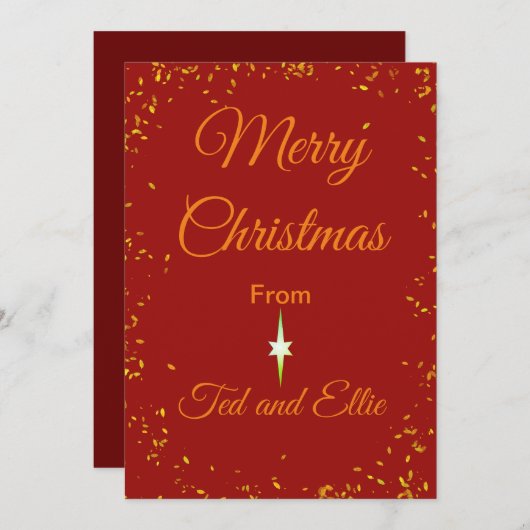 クリスマスカード 招待状 (正面/裏面)