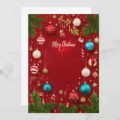 クリスマスカード 招待状 (正面/裏面)