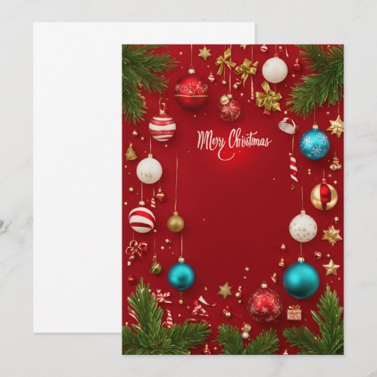 クリスマスカード 招待状 (正面/裏面)