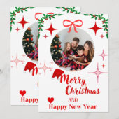 クリスマスカード 招待状 (正面/裏面)