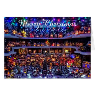 クリスマスカード – 村のシーン