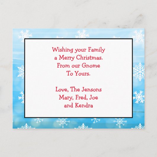 クリスマスカード、格言のような場所はない ポストカード (裏面)