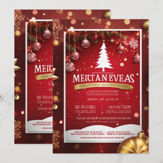 クリスマスカード 案内状 (正面/裏面)