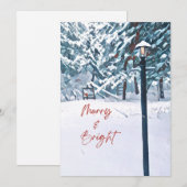 クリスマスカード 楽しいと明るい (正面/裏面)