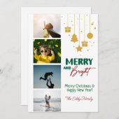 クリスマスカード 楽しい休暇を シーズンカード (正面/裏面)