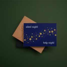 クリスマスカード: 沈黙の夜、聖なる夜 ノートカード