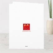 クリスマスカード 深紅のハート オーダーメッセージ カード (裏面)