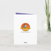 クリスマスカード – 灰で作られた雪だるま カード (裏面)