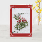 クリスマスカード – 祝日のグリーティングカード カード (黄色い花)