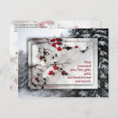 クリスマスカード"神のギフト" シーズンポストカード (正面/裏面)
