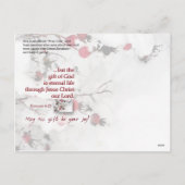 クリスマスカード"神のギフト" シーズンポストカード (裏面)