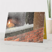 クリスマスカード  (窓辺のキャンドル) カード (正面)