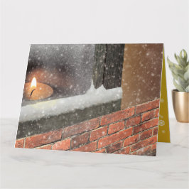クリスマスカード  (窓辺のキャンドル) カード