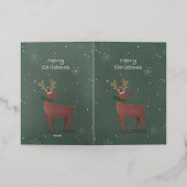 クリスマスカード 箔グリーティングカード (外側レイダウン)