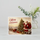 クリスマスカード 箔シーズンポストカード (立ち正面)