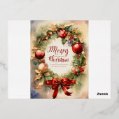 クリスマスカード 箔シーズンポストカード (裏面)