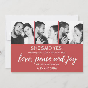 クリスマスカード 結婚承諾発表
