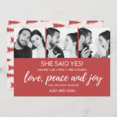 クリスマスカード 結婚発表 (正面/裏面)