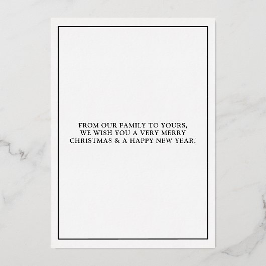 クリスマスカード 縦写真を飾って 箔シーズンカード (裏面)