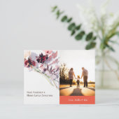 クリスマスカード – 美しいバラと家族 シーズンポストカード (スタンド正面)